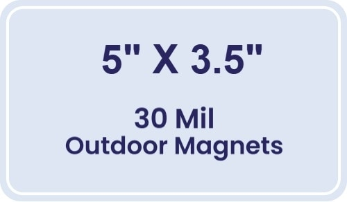 Magnet - 3.5x5 Round Corners - 30 Mil - Outdoor Safe