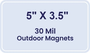 Magnet - 3.5x5 Round Corners - 30 Mil - Outdoor Safe