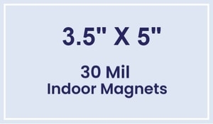 Magnet - 3.5x5 Square Corners - 30 Mil