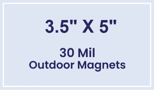 Magnet - 3.5x5 Square Corners - 30 Mil - Outdoor Safe