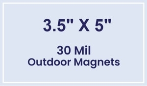 Magnet - 3.5x5 Square Corners - 30 Mil - Outdoor Safe