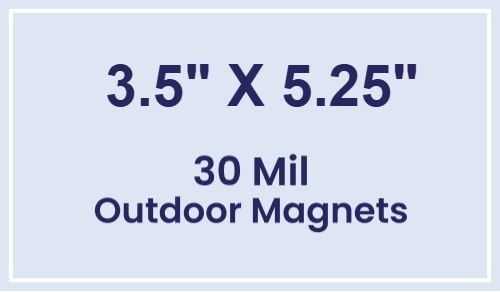 Magnet - 3.5x5.25 Square Corners - 30 Mil - Outdoor Safe