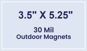 Magnet - 3.5x5.25 Square Corners - 30 Mil - Outdoor Safe