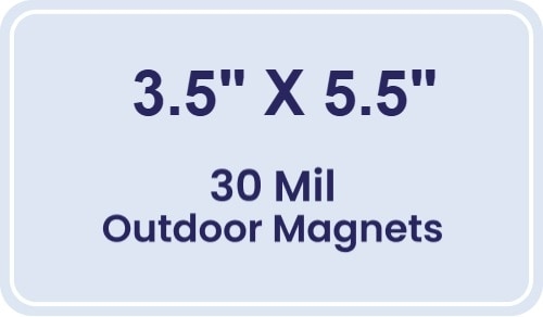 Magnet - 3.5x5.5 Round Corners - 30 Mil - Outdoor Safe