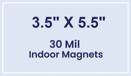 Magnet - 3.5x5.5 Square Corners - 30 Mil