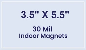 Magnet - 3.5x5.5 Square Corners - 30 Mil