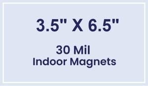 Magnet - 3.5x6.5 Square Corners - 30 Mil