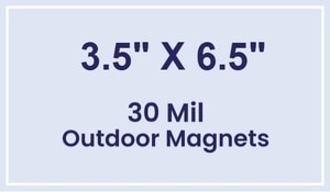 Magnet - 3.5x6.5 Square Corners - 30 Mil - Outdoor Safe