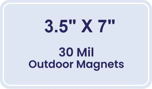 Magnet - 3.5x7 Round Corners - 30 Mil - Outdoor Safe