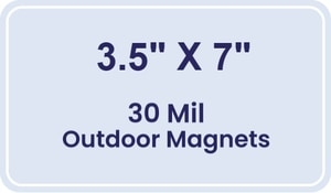 Magnet - 3.5x7 Round Corners - 30 Mil - Outdoor Safe