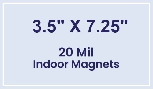 Magnet - 3.5x7.25 Square Corners - 20 mil