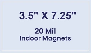 Magnet - 3.5x7.25 Square Corners - 20 mil