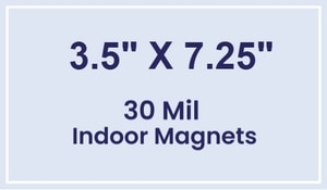 Magnet - 3.5x7.25 Square Corners - 30 Mil