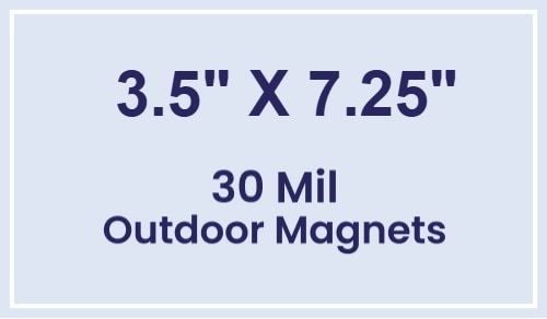 Magnet - 3.5x7.25 Square Corners - 30 Mil - Outdoor Safe