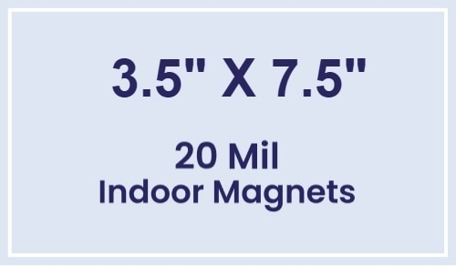 Magnet - 3.5x7.5 Square Corners - 20 mil