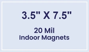 Magnet - 3.5x7.5 Square Corners - 20 mil