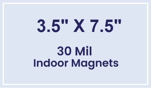 Magnet - 3.5x7.5 Square Corners - 30 Mil