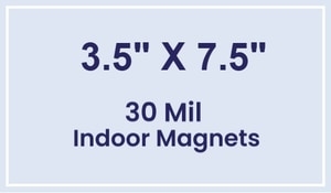 Magnet - 3.5x7.5 Square Corners - 30 Mil