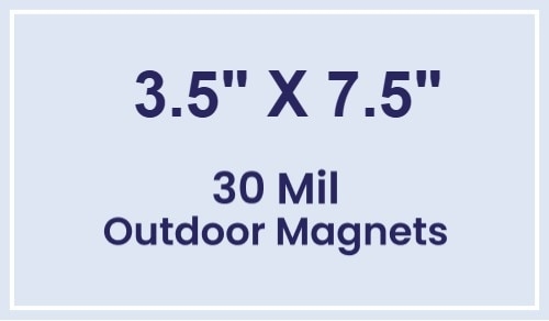 Magnet - 3.5x7.5 Square Corners - 30 Mil - Outdoor Safe