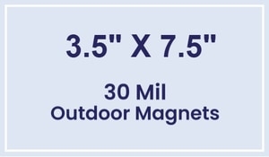 Magnet - 3.5x7.5 Square Corners - 30 Mil - Outdoor Safe