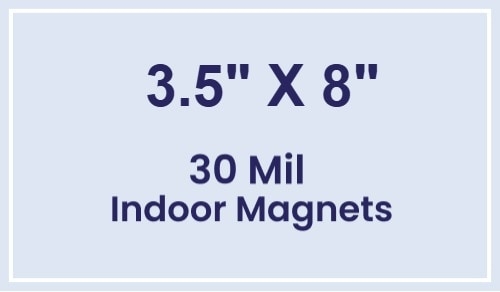 Magnet - 3.5x8 Square Corners - 30 Mil