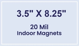 Magnet - 3.5x8.25 Square Corners - 20 Mil