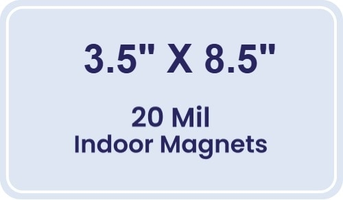 Magnet - 3.5x8.5 Round Corners - 20 mil