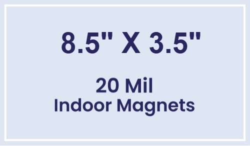 Magnets - 3.5x8.5 Square Corners - 20 mil - 4 Color Process