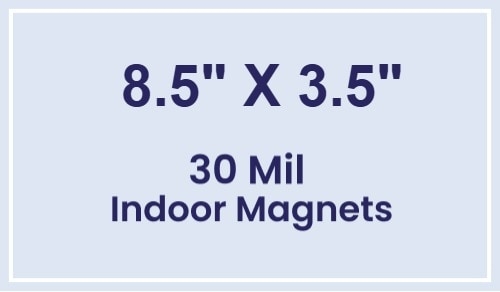 Magnet - 3.5x8.5 Square Corners - 30 Mil