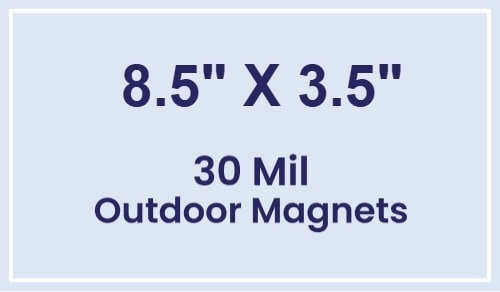 Magnet - 3.5x8.5 Square Corners - 30 Mil - Outdoor Safe