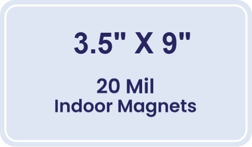 Magnet - 3.5x9 Round Corners - 20 Mil