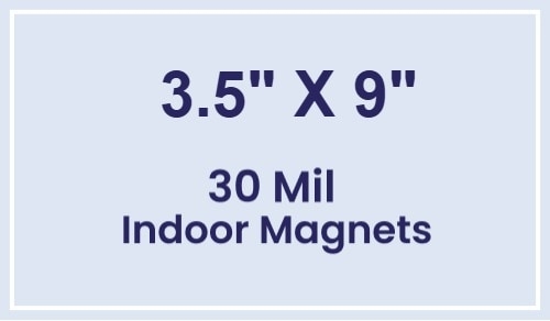 Magnet - 3.5x9 Square Corners - 30 Mil
