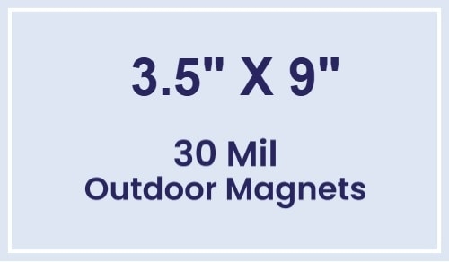 Magnet - 3.5x9 Square Corners - 30 Mil - Outdoor Safe