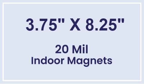 Magnet - 3.75 x 8.25 Square Corners - 20 mil