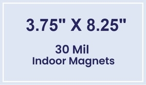 Magnet - 3.75 x 8.25 Square Corners - 30 Mil