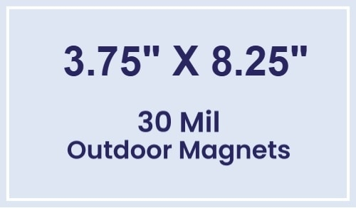 Magnet - 3.75 x 8.25 Square Corners - 30 Mil - Outdoor Safe