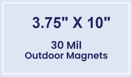 Magnet - 3.75x10 Square Corners - 30 Mil - Outdoor Safe
