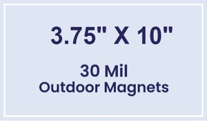 Magnet - 3.75x10 Square Corners - 30 Mil - Outdoor Safe
