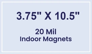 Magnet - 3.75x10.5 Square Corners - 20 mil