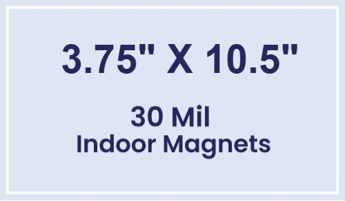 Magnet - 3.75x10.5 Square Corners - 30 Mil