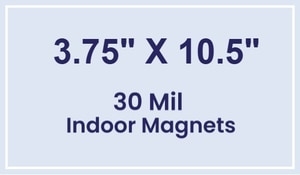 Magnet - 3.75x10.5 Square Corners - 30 Mil