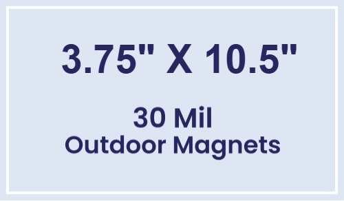 Magnet - 3.75x10.5 Square Corners - 30 Mil - Outdoor Safe