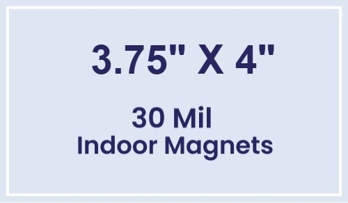 Magnet - 3.75x4 Square Corners - 30 Mil