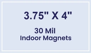 Magnet - 3.75x4 Square Corners - 30 Mil