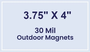 Magnet - 3.75x4 Square Corners - 30 Mil - Outdoor Safe.