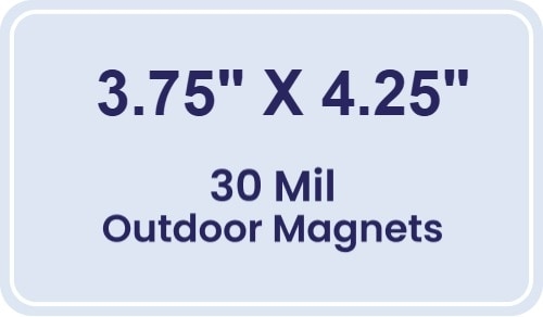 Magnet - 3.75x4.25 Round Corners - 30 Mil - Outdoor Safe