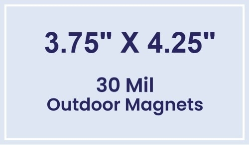 Magnet - 3.75x4.25 Square Corners - 30 Mil - Outdoor Safe