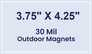 Magnet - 3.75x4.25 Square Corners - 30 Mil - Outdoor Safe