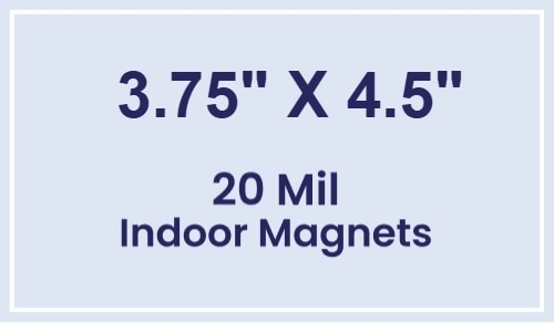 Magnet - 3.75x4.5 Square Corners - 20 Mil