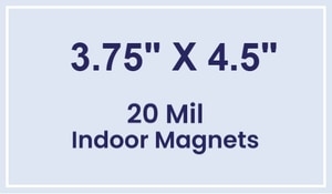 Magnet - 3.75x4.5 Square Corners - 20 Mil